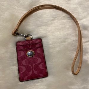 Pink Coach Lanyard
